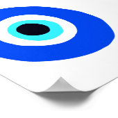 Einfaches griechisches Augensymbol Poster (Ecke)