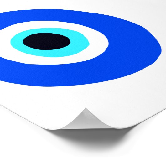 Einfaches griechisches Augensymbol Poster (Ecke)