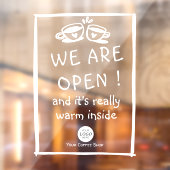 Einfaches großes Coffeeshop-Zeichen mit Logo Fensteraufkleber (Blatt 2)