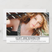 Einfaches großes Foto-Abschluss-Party oder Einladung (Vorderseite)