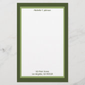 einfaches Grün Briefpapier (Vorderseite)
