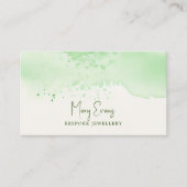 Einfaches Grün in grüner Wasserfarbe Visitenkarte (Vorderseite)