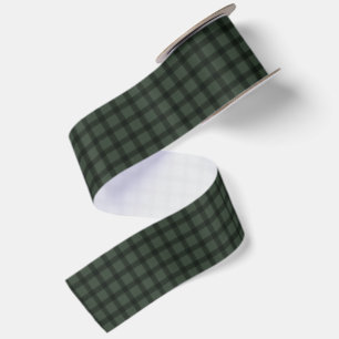 Einfaches grün kariertes Weihnachtsfest Plaid Satinband