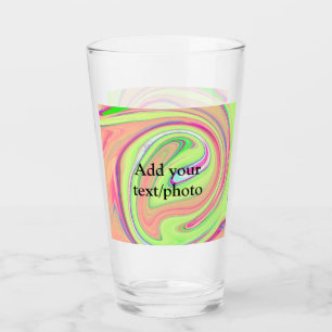 Einfaches grün orange Aquarell fügen Sie Ihren Tex Glas