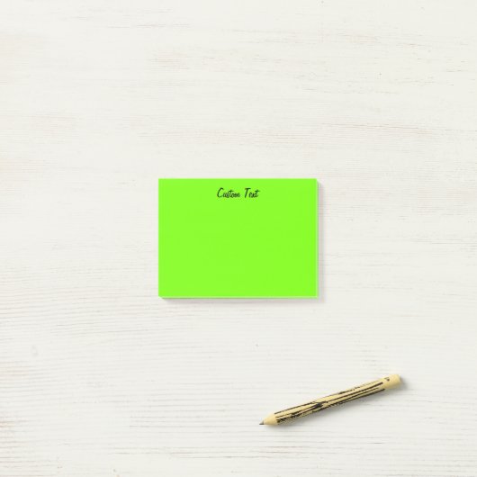 Einfaches Grün Post-it Klebezettel (Auf Schreibtisch)