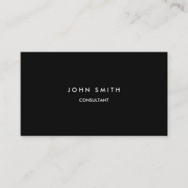 Einfaches grundlegendes Schwarzes, doppelseitig Visitenkarte
