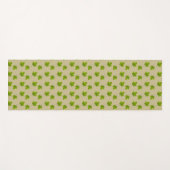 Einfaches grünes Blattmuster auf Beige Yogamatte (Vorderseite (Horizontal))