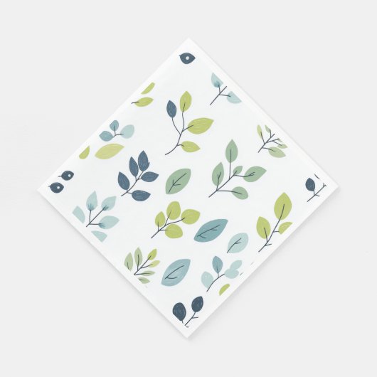 Einfaches, grünes, botanisches Leaf-Design Serviette (Ecke)