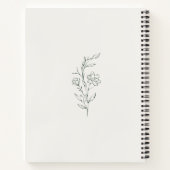 Einfaches grünes botanisches Notizbuch (Rückseite)