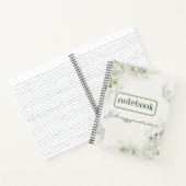Einfaches grünes botanisches Notizbuch (Innenseite)