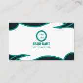 Einfaches Grünes Elegant Visitenkarte (Vorderseite)