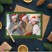 einfaches grünes Foto Feiertagskarte