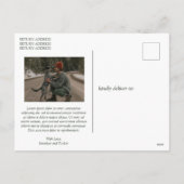 Einfaches grünes Foto Modernes Weihnachten (Rückseite)