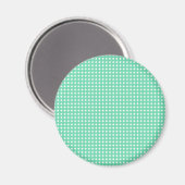Einfaches, grünes, geometrisches Muster Magnet (Vorderseite/Rückseite)
