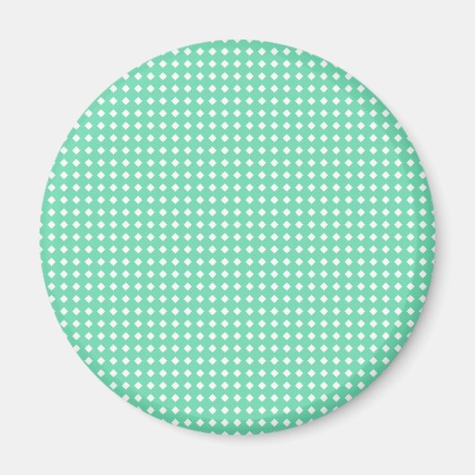 Einfaches, grünes, geometrisches Muster Magnet (Vorne)