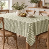 Einfaches grünes Gingham-Muster Tischdecke