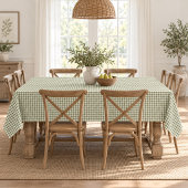 Einfaches grünes Gingham-Muster Tischdecke