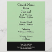 Einfaches grünes Kirchenflyer, Besuchen Sie unsere Flyer (Vorne)