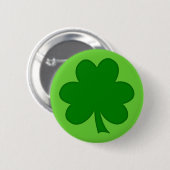 Einfaches grünes Kleeblatt St Pats Day Button (Vorne & Hinten)