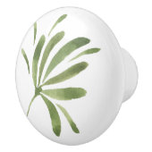 Einfaches grünes Leaf, Natur Keramikknauf (Rechts)