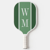 Einfaches grünes minimalistisches monogramm pickleball schläger (Vorderseite)