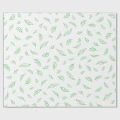 Einfaches grünes Weißleaf Textur-Papier Geschenkpapier (Flach)