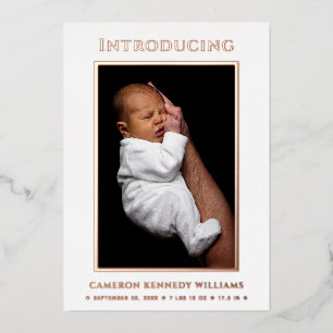 Einfaches Hallo Baby Süßes Benutzerdefiniertes Fot Folieneinladung