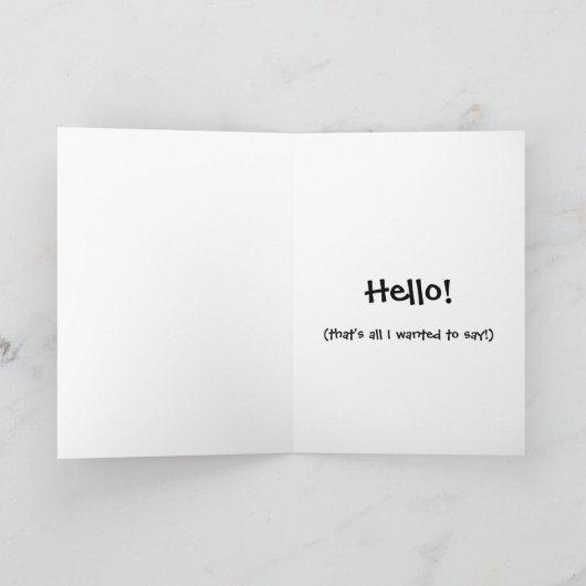 Einfaches hallo karte (Innenseite)