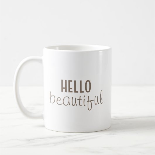 Einfaches hallo-schöne Typografie Kaffeetasse (Links)