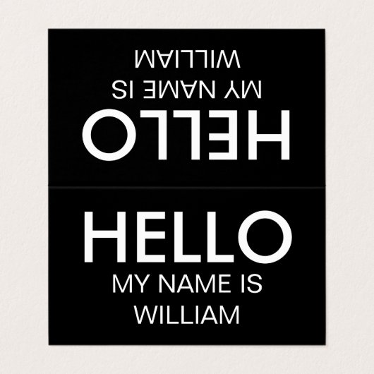 Einfaches hallo-Thema Visitenkarten (Außenseite Aufgefaltet)