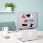 Einfaches Halloween Aufkleber (Laptop auf Schreibtisch)