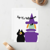 Einfaches Halloween-Fest Mitteilungskarte (Vorderseite/Rückseite Beispiel)