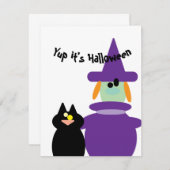 Einfaches Halloween-Fest Mitteilungskarte (Vorne/Hinten)