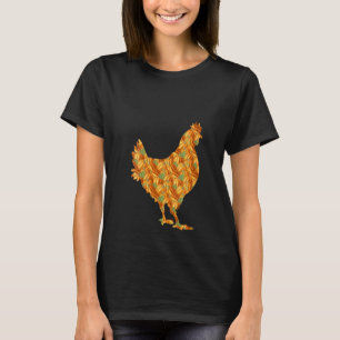 Einfaches Halloween-Kostüm für Frauen als Huhn, He T-Shirt