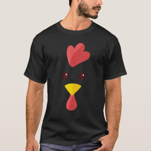 Einfaches Halloween-Kostüm für Hühner, Gesicht ein T-Shirt