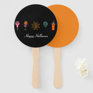 Einfaches Halloween-Kürbisgesichtsgeister beängsti Fächer