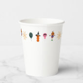 Einfaches Halloween-Kürbisgesichtsgeister beängsti Pappbecher (Rechts)