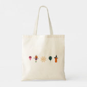 Einfaches Halloween-Kürbisgesichtsgeister beängsti Tragetasche (Rückseite)