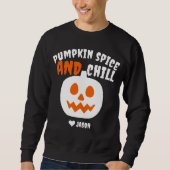 Einfaches Halloween-Orangenkürbis Sweatshirt (Vorderseite)