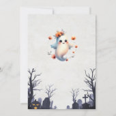 Einfaches Halloween-Party - Freundlicher Geist Einladung (Rückseite)