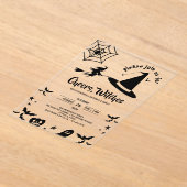 Einfaches Halloween-Party mit Hexenhut-Adult-Kostü Acryleinladungen (Ablage )