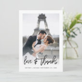 Einfaches, handgefertigtes Foto Dankeskarte (Stehend Vorderseite)