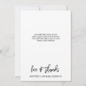 Einfaches, handgefertigtes Foto Dankeskarte (Rückseite)