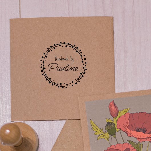 Einfaches handgefertigtes Logo Gummistempel