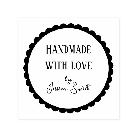 Einfaches Handgemachtes mit Liebe Handwerk Permastempel (Design)