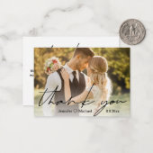 einfaches handgeschriebenes Hochzeitsstipendium Fo Mitteilungskarte (Vorderseite/Rückseite Beispiel)