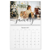 Einfaches handgeschriebenes Script-Foto Kalender (Jan 2027)