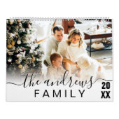 Einfaches handgeschriebenes Script-Foto Kalender (Titelbild)