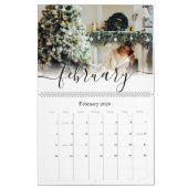Einfaches handgeschriebenes Script-Foto Kalender (Feb 2026)