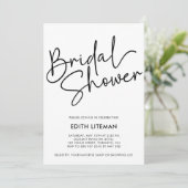 Einfaches handgeschriebenes Skript Elegantes rosa Einladung (Stehend Vorderseite)